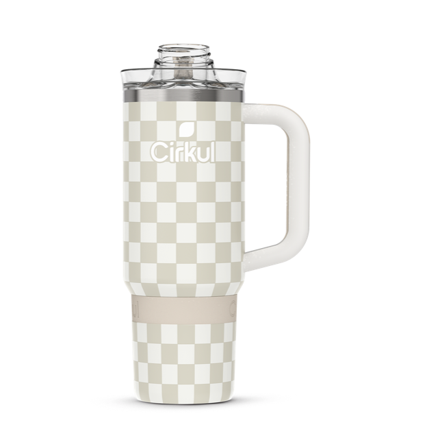 Limited Edition: 30oz. Taupe Tartan Travel StrawSip™ Tumbler erqqz