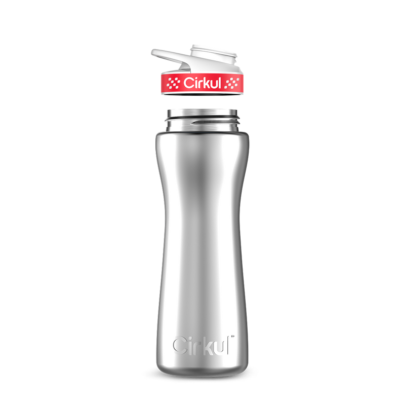 22oz. Stainless Steel Bottle & Comfort Grip Lid 8br2j